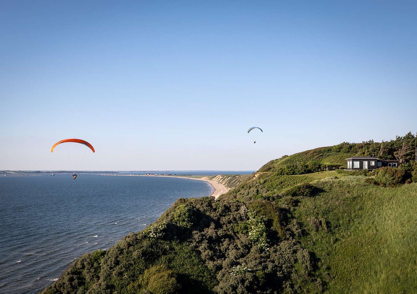 Paragliding ved Toftum Bjerge